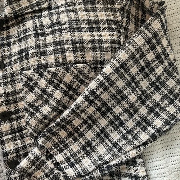 Plaid Textured Tweed Jacket - Picture 6 of 6